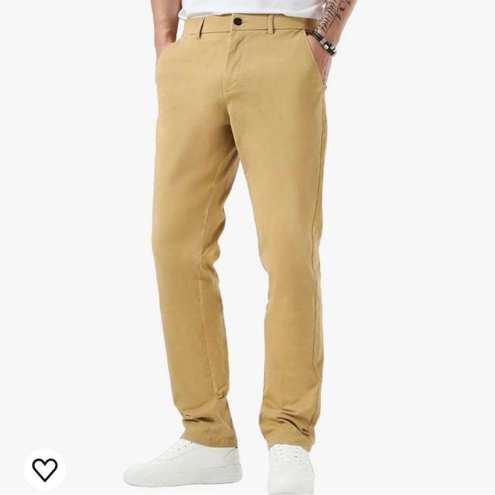 Plaid & Plain Slim Fit Khaki Men’s 32x34